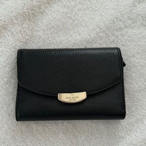 Kate Spade Black Envelope Leather Wallet